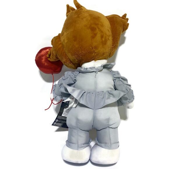 Pennywise Gemmy Halloween Plush With Balloon 20" Tall Gray White Brown Gray - Picture 2 of 6